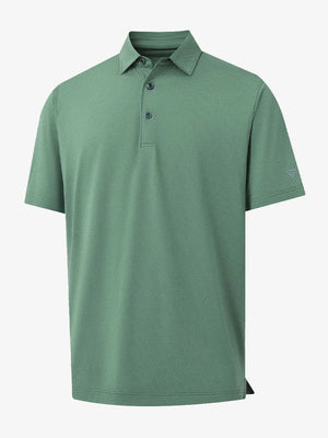 3D rendering of BERYL GREEN 4 Way Stretch Jacquard Polo highlighting fabric structure and stretch weave