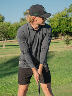 MAELREG Long Sleeve Pinstripe Jersey Polo, Black Stripe (Customer Photos)