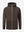 Reflective hooded softshell jacket in coffee brown, clean 3D front view highlighting modern design.