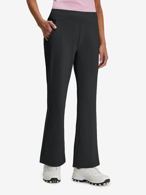 Pantalones de golf elásticos de cintura alta para mujer con bolsillos