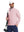 Model wearing two tone pique cotton blend q-zip in pink, hand in pocket with tennis bag