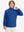 Youth Winter Micro-fleece Quarter Zip Pullover in klein blue, youth model front upper body view