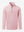 Front 3D view of two tone pique cotton blend q-zip featuring a clean pink finish