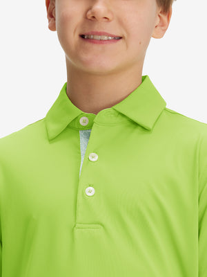 Boys Quick Dry Fit Athletic Solid Polo Shirts