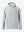 3D front image of texture solid hoodies pullover highlighting simple design and smooth fabric, light grey heather.
