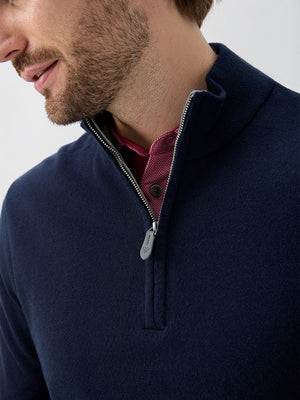 Wool Blend 1/4 Zip Sweater Pullover