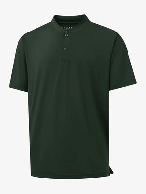 3D rendering of Everyday Collarless Jersey Shirt in OLIVE GREEN.