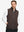 Model wearing Lightweight Water Resistant Puffer Vest in coffee brown, upper body front view