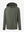 3D front view of the Quarter Zip Hoodie with Kangaroo Pocket in Olive Green Heather, athletic casual style.