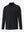 Front 3D view of Premium jacquard quarter zip pullover in black with refined structure