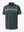 3D view of DARK GREY Stylish Chest Print Snap Polo showing design and fit