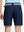Back waist to knee view of navy water resistant golf 7 inch shorts, flexible performance fit.