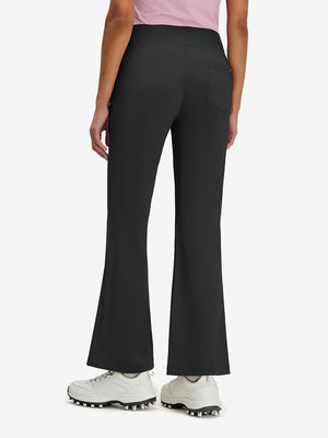 Pantalones de golf elásticos de cintura alta para mujer con bolsillos