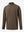 3D front display of Men’s Long Sleeve Mock Turtleneck Shirt in Brown, clean and modern fit.