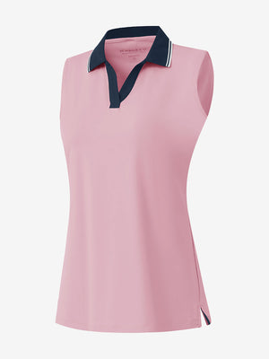 Women's Collared V Neck Quick Dry Tank Tops
