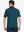 Back half-body view of model wearing TURQUOISE Elegant Performance Jacquard Polo