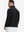 Back upper body view of Fleece lined golf quarter zip with smooth black/grey finish