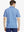 Back view of MAELREG Men's Performance Jersey Print Polo in Blue Small Leaf – athletic fit