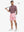 Full-body front view of model holding golf club wearing PINK Water Resistant Versatile 8 Pockets Shorts.