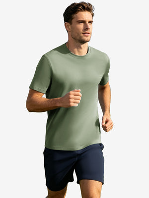 Men's Short Sleeve Slim Fit Roma Knit T-shirt