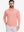 Front upper body shot of model wearing orange red grid featherweight midlayer quarter zip pullover