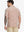 Back half-body view of model in LIGHT ORANGE MASSIF Popular Heather Print Polo
