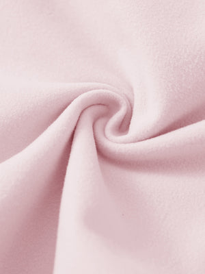 Close-up of the fabric of women's stretch fleece lined water resistant joggers in light purple, highlighting the fleece lining.