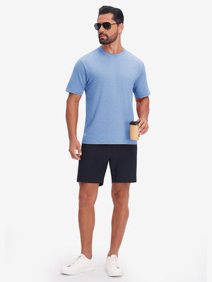 Moisture Wicking Heather Round Neck Athletic T-Shirts