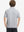 Back upper body view of kids stylish stripe polo shirts, showing pattern and light grey stripe tone