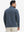 Ultra-Soft Brushed Fleece Lining Quarter Zip Sweatshirt in bluish grey, back upper body view