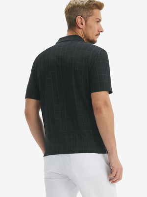 Performance Reflective Checked Collar Golf Shirt