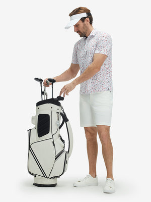 Polos estampados con cuello y elasticidad en 4 direcciones