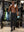Full-body view of model in gym wearing BLACK Performance Tapered Sports Joggers