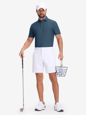 Dry Fit Waffle Textured Collared Golf Shirts