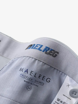 Waistband interior branding and size label – Glacier Grey shorts, 9 Inch