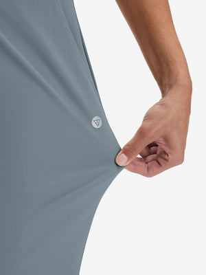 Pantalones de golf elásticos de cintura alta para mujer con bolsillos