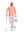 Front full body shot of model exercising in orange red grid featherweight midlayer quarter zip pullover