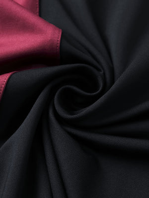 Texture close-up of Moisture wicking color block polo shirts with soft feel and black detail