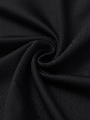 Fabric close-up of Stretch solid fleece quarter-zip vest with soft feel and black detail