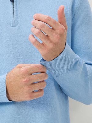 Wool Blend 1/4 Zip Sweater Pullover