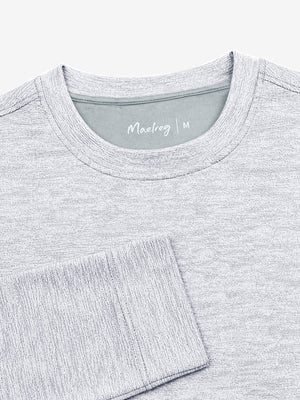 Micro-Fleece Lining Lightweight Heather Sweatshirt