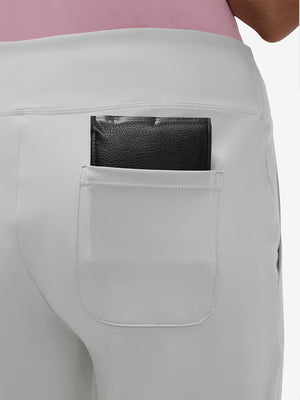 Pantalones de golf elásticos de cintura alta para mujer con bolsillos