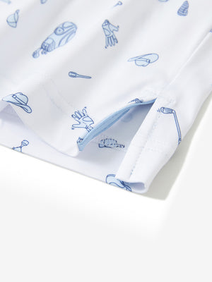 Youth Print Stretch Lightweight Polo Shirts