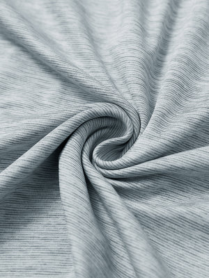 Lunar rock melange heather pinstripe brushed fabric detail of dry fit quarter zip golf pullover