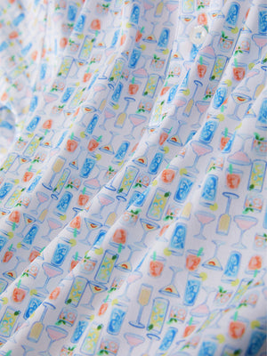 Polos estampados con cuello y elasticidad en 4 direcciones