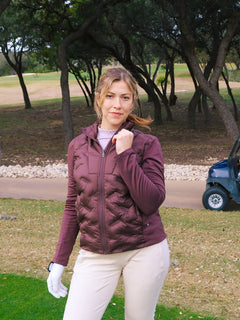 MAELREG Women's Lightweight Fleece-Lined Puffer Jacket, Coffee Brown (Customer Photos)