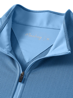 Herringbone Jacquard 1/4 Zip Pullover