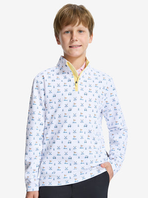 Youth Print Midlayer Q-Zip Pullover Sweatshirts
