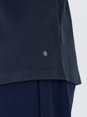 Heather Brushed Rib Knit Crewneck Sweatshirt
