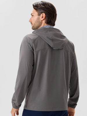 Nylon Blend Water Resistant Windbreaker Jacket